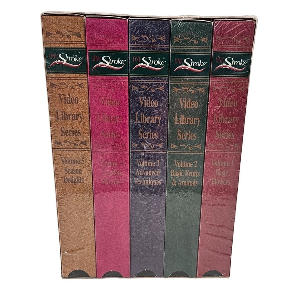 Plaid Folk Art One Stroke Wideo Library Series VHS Volumes 1-5 Donna Dewberry - Picture 1 of 9